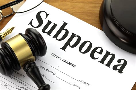 Subpoena .